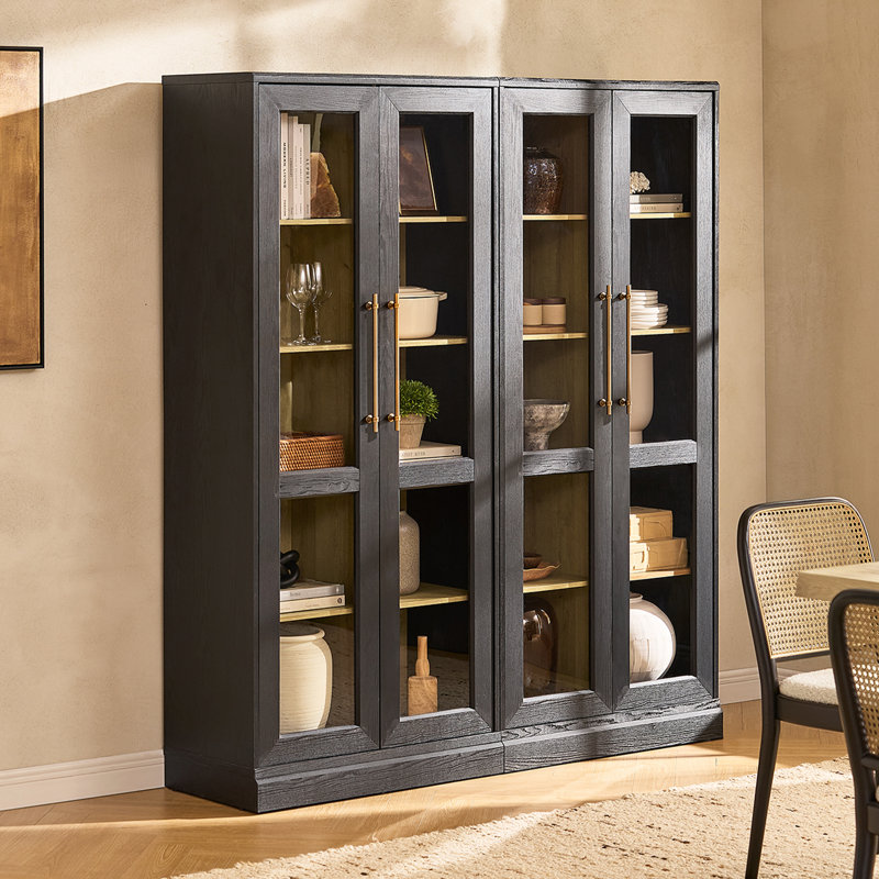 Latitude Run® Mahfuza Angled Tall Display Cabinet & Reviews | Wayfair